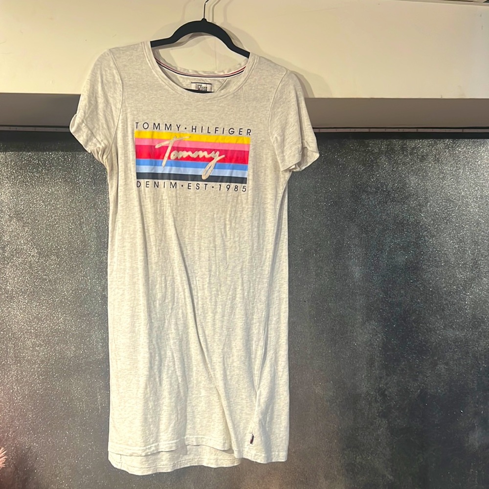 Tommy Hilfiger T shirt dress light heathered grey